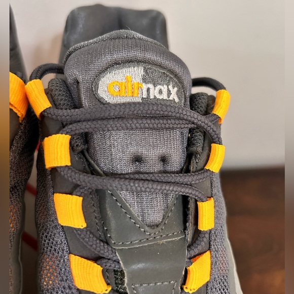 Nike Air Max 95 Sew Dark Grey Laser Orange Silver Size 9.5 - Picture 5 of 11